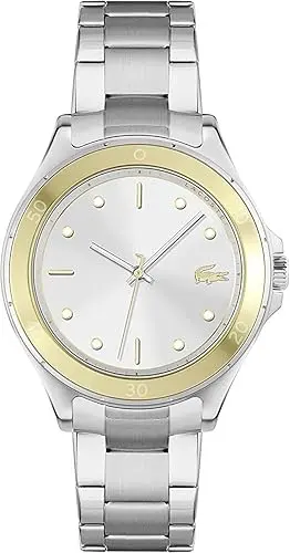 Lacoste Reloj Analógico de Cuarzo para Mujer con Correa en Acero Inoxidable Plateada - 2001222