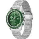 Reloj Lacoste Neoheritage Plateado y Verde Cronógrafo 2011255