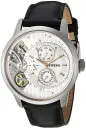 Fossil Townsman Twist Reloj multifunción para hombre con esfera blanca y correa de piel negra