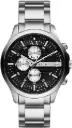 Armani Exchange Relojes de Hombre, Movimiento de Cuarzo cronógrafo y Caja de 46 mm con Correa de Acero Inoxidable