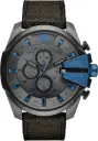 Diesel Reloj Mega Chief para Hombre, Movimiento cronógrafo con Correa de Silicona o sintética