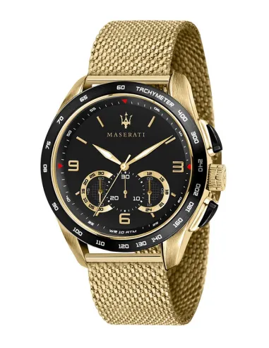 Reloj Maserati Traguardo Hombre Cronógrafo Dorado R8873612010 