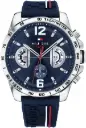 Tommy Hilfiger Reloj Analógico Multifuncional de Cuarzo para Hombres con Correa de Silicona, Acero Inoxidable o Cuero, Subesferas para Día y Fecha, Resistente al Agua hasta 5ATM.