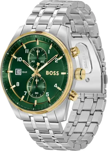 [1514195] BOSS Reloj Cronógrafo de Cuarzo para Hombre Colección SKYTRAVELLER con Correa en Piel o Acero Inoxidable